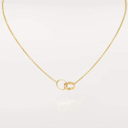 ¡®Moco¡¯LOVE NECKLACE DOUBLE RING GOLD