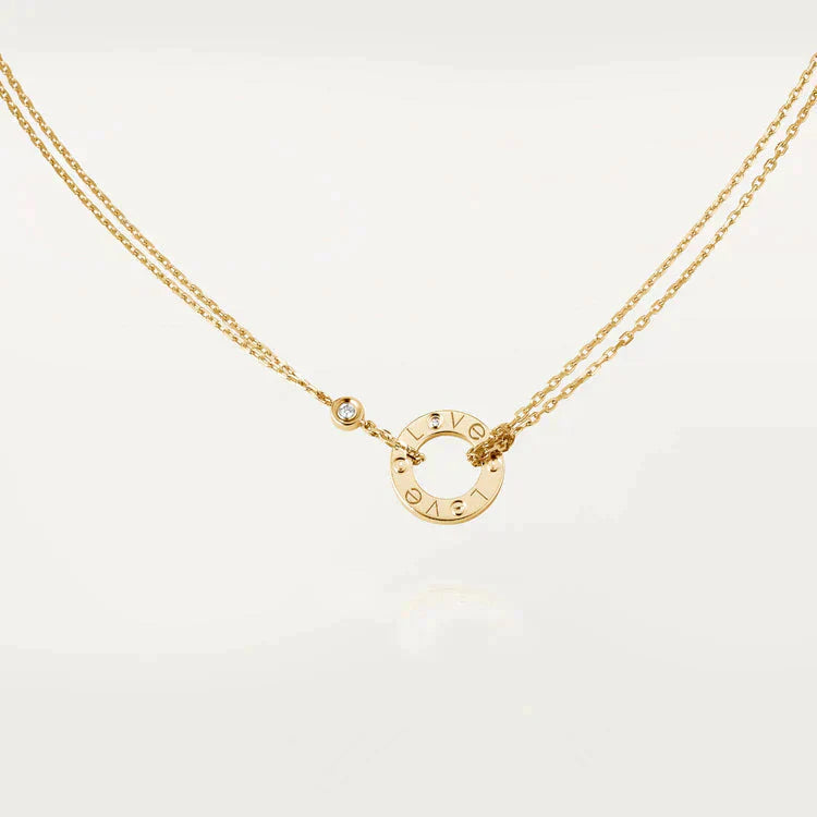 ¡®Moco¡¯LOVE NECKLACE 16MM 2 DIAMONDS