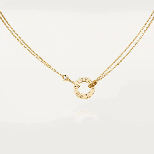 ¡®Moco¡¯LOVE NECKLACE 16MM 2 DIAMONDS