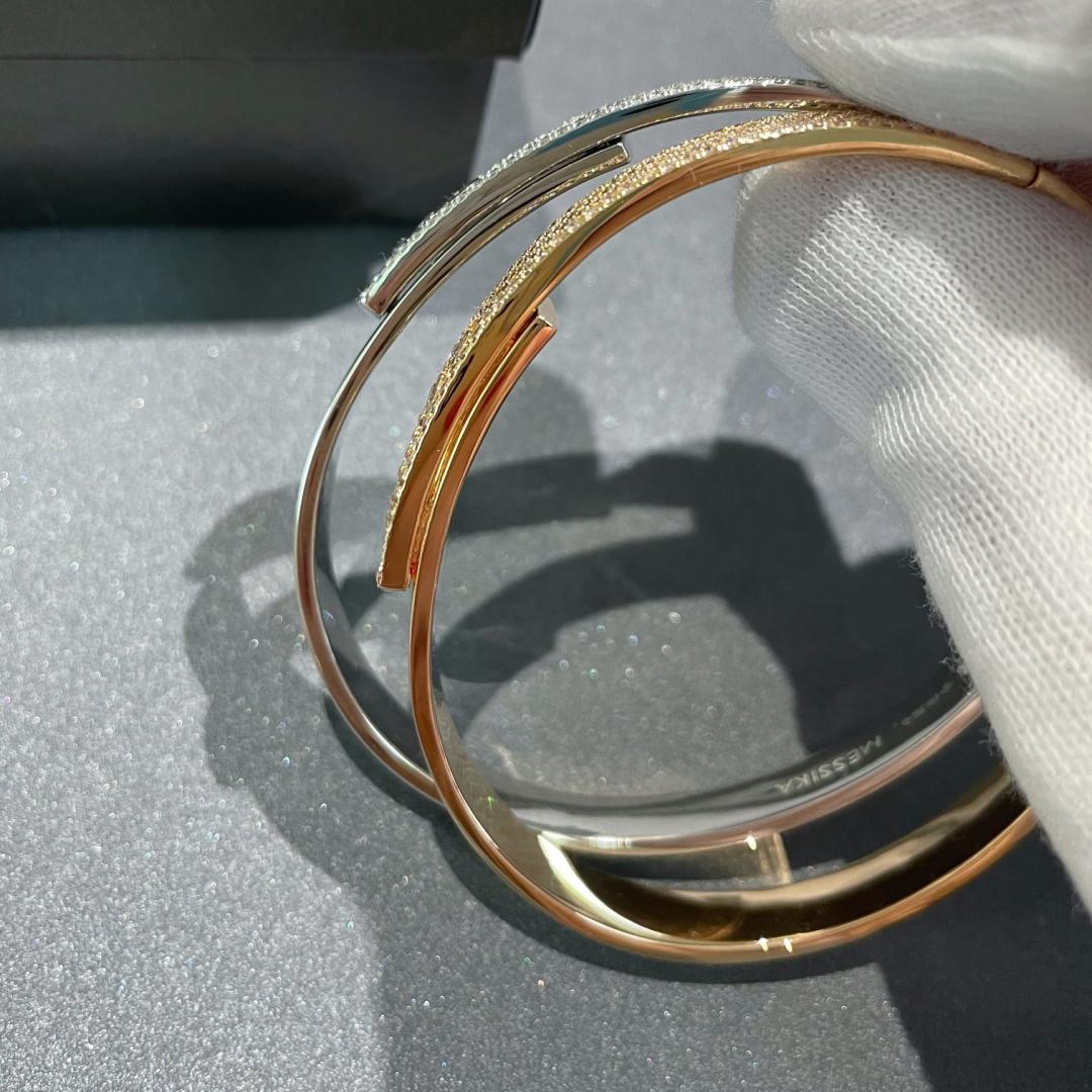 [ Moco ]Move Noa Rose Gold Pavé Diamond Bangle Bracelet