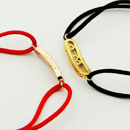 [ Moco ]Messika Care(s) pink cord pavé bracelet