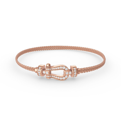 ¡®Moco¡¯FORCE SMALL HORSESHOE  DIAMOND CHAIN ROPE BRACELET