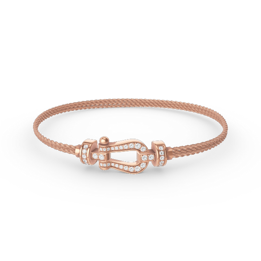 ¡®Moco¡¯FORCE SMALL HORSESHOE  DIAMOND CHAIN ROPE BRACELET