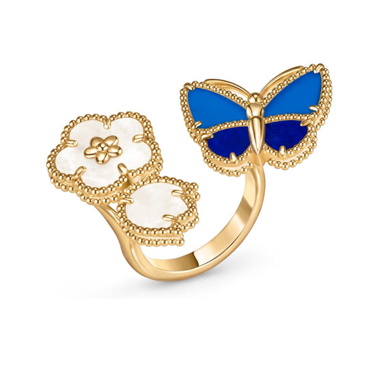 [Moco ]LUCKY SPRING BUTTERFLY OPEN-FACE RINGS