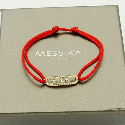 [ Moco ]Messika Care(s) pink cord pavé bracelet