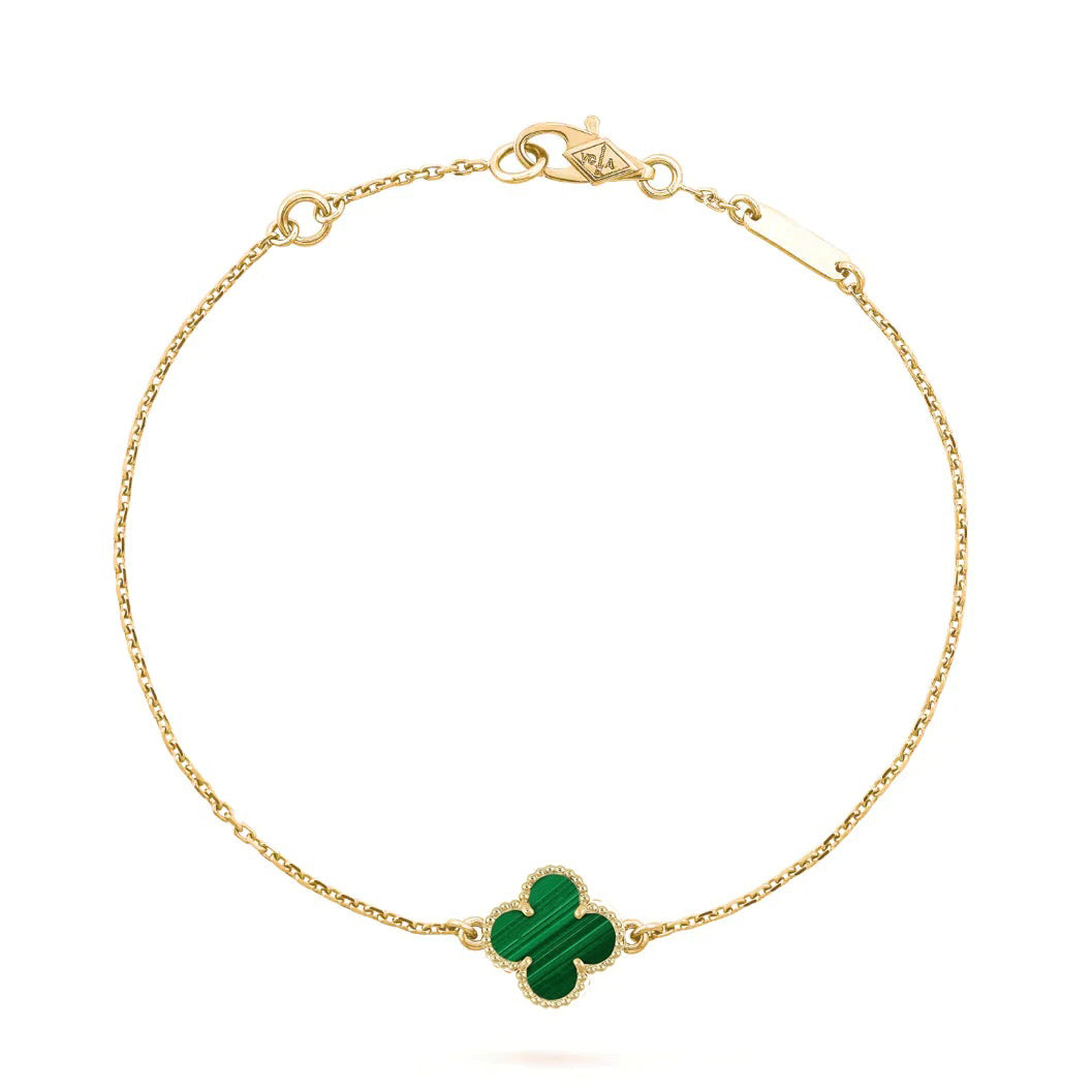 ¡®Moco¡¯CLOVER BRACELET MALACHITE 1 MOTIF