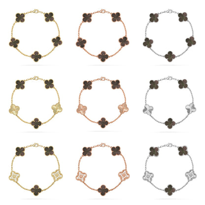 [Moco]New CLOVER 5 MOTIF GRAY MOP BRACELET COLLECTION