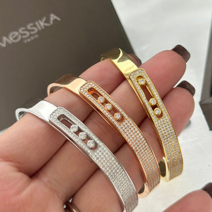 [ Moco ]Move Noa Rose Gold Pavé Diamond Bangle Bracelet