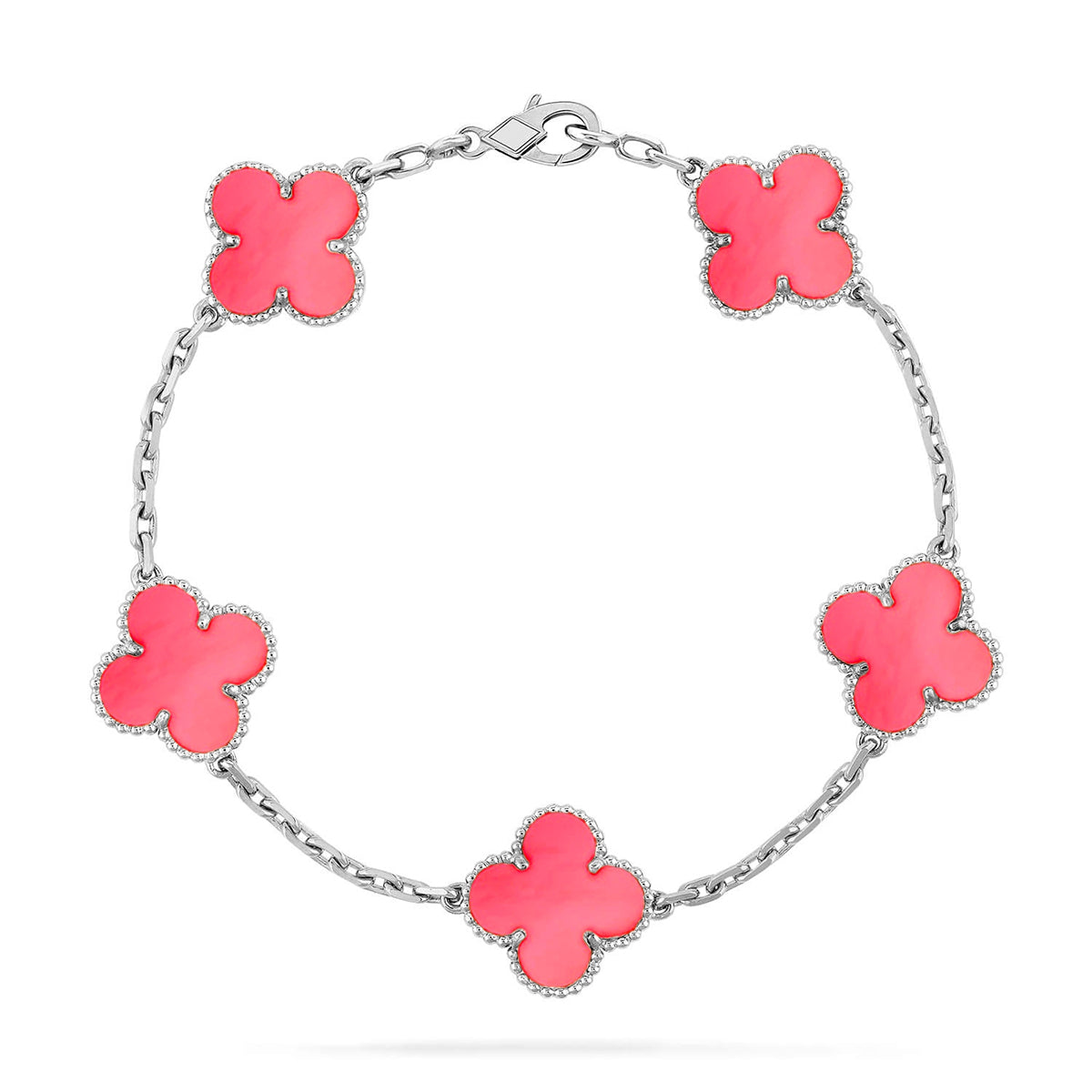 [Moco]New  CLOVER 5 MOTIFS  PINK MOP BRACELET COLLECTION