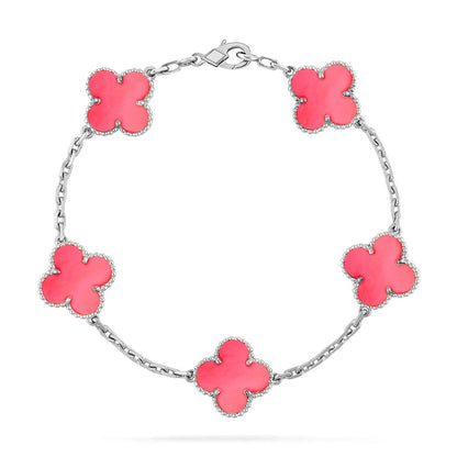 [Moco]New  CLOVER 5 MOTIFS  PINK MOP BRACELET COLLECTION