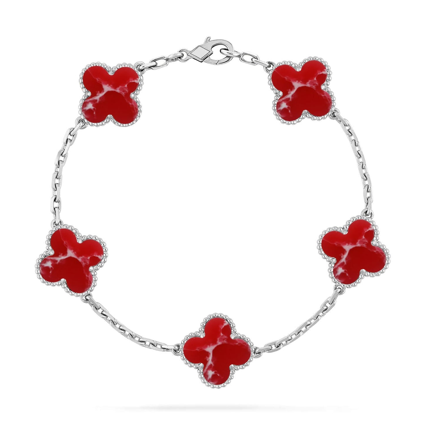[Moco]New CLOVER 5 MOTIF RED PATTERN BRACELET COLLECTION