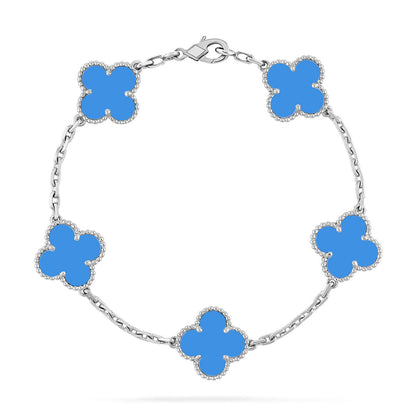 [Moco]New CLOVER 5 MOTIF BLUE AGATE BRACELET COLLECTION