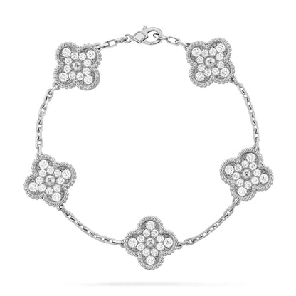 [Moco] New  CLOVER 5 MOTIF FULL DIAMOND BRACELET COLLECTION