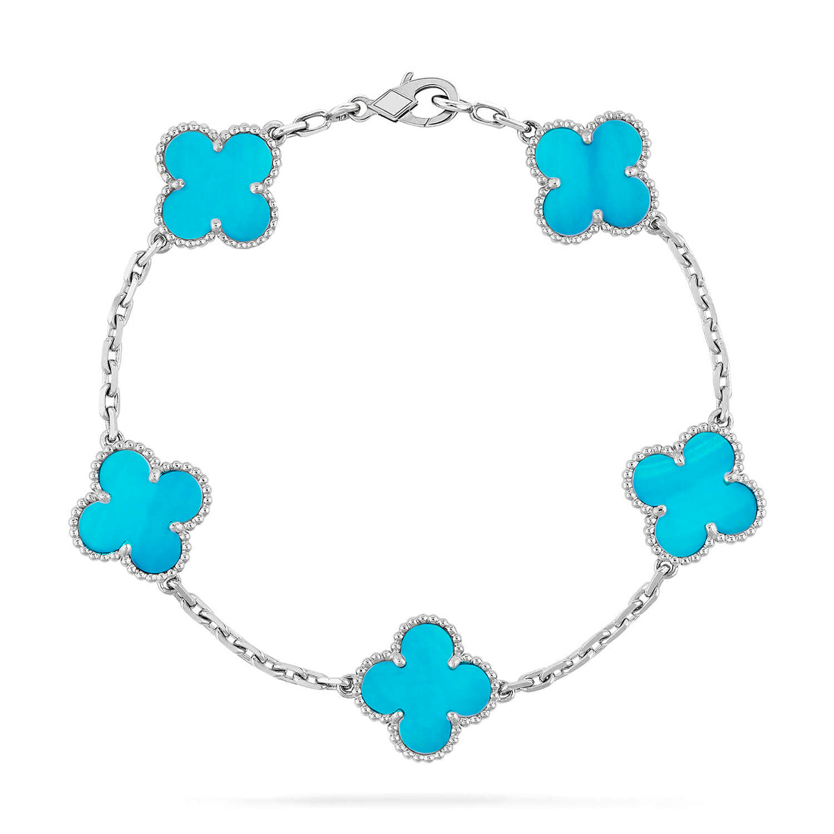 [Moco]New  CLOVER 5 MOTIF TURQUOISE BRACELET COLLECTION