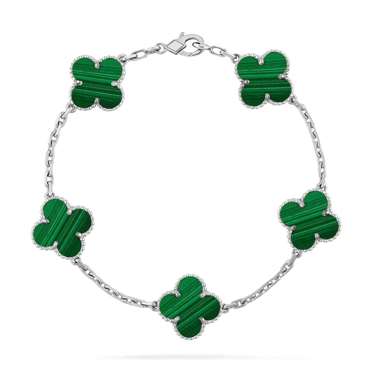 [Moco]New  CLOVER 5 MOTIF MALACHITE BRACELET COLLECTION