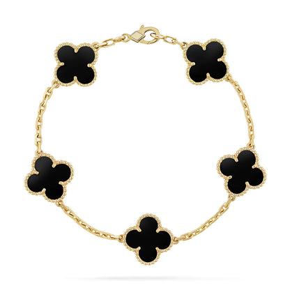 [Moco]New CLOVER 5 MOTIF ONYXS BRACELET COLLECTION