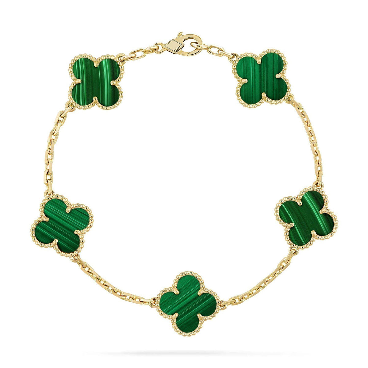 [Moco]New  CLOVER 5 MOTIF MALACHITE BRACELET COLLECTION