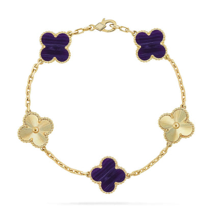 [Moco]New CLOVER 5 MOTIF PURPLE STRIPES BRACELET COLLECTION