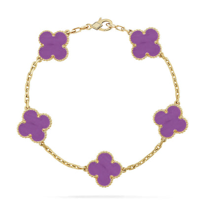[Moco]New  CLOVER 5 MOTIF VIOLET BRACELET COLLECTION