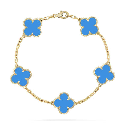 [Moco]New CLOVER 5 MOTIF BLUE AGATE BRACELET COLLECTION