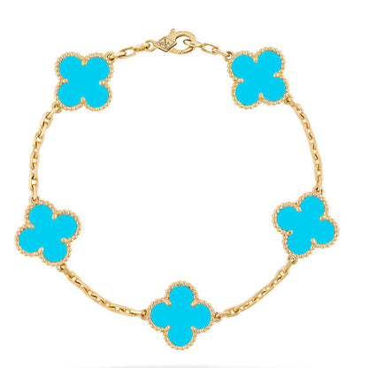 [Moco]New  CLOVER 5 MOTIF TURQUOISE BRACELET COLLECTION