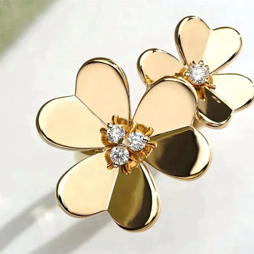 ¡®Moco¡¯CLOVER COMOS GOLD DIAMOND RING