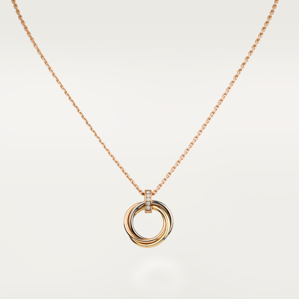 ¡®Moco¡¯TRINITY NECKLACE GOLD  DIAMONDS