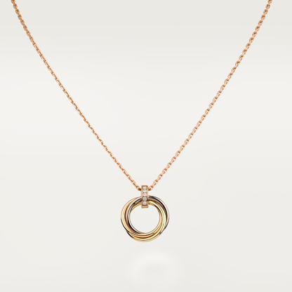 ¡®Moco¡¯TRINITY NECKLACE GOLD  DIAMONDS