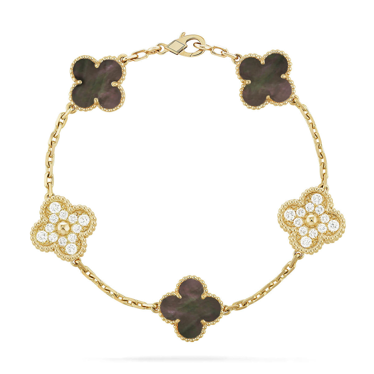 [Moco]New CLOVER 5 MOTIF GRAY MOP BRACELET COLLECTION