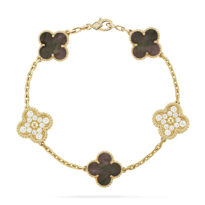 [Moco]New CLOVER 5 MOTIF GRAY MOP BRACELET COLLECTION