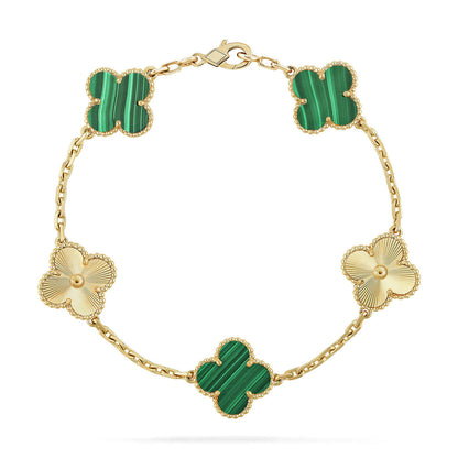 [Moco]New  CLOVER 5 MOTIF MALACHITE BRACELET COLLECTION