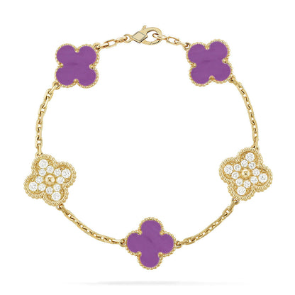 [Moco]New  CLOVER 5 MOTIF VIOLET BRACELET COLLECTION
