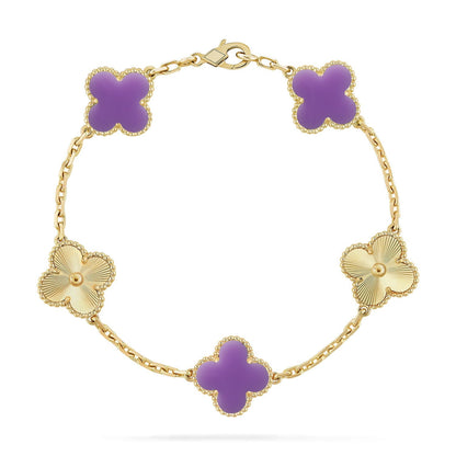 [Moco]New CLOVER 5 MOTIF LIGHT PURPLE BRACELET COLLECTION