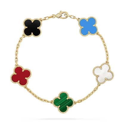 [Moco]New CLOVER 5 MOTIFS MULTICOLOR BRACELET