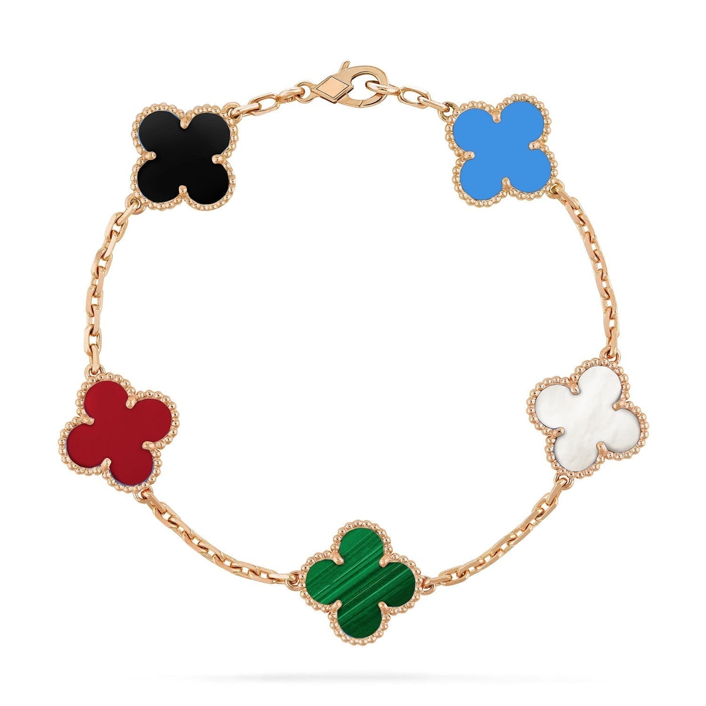 [Moco]New CLOVER 5 MOTIFS MULTICOLOR BRACELET
