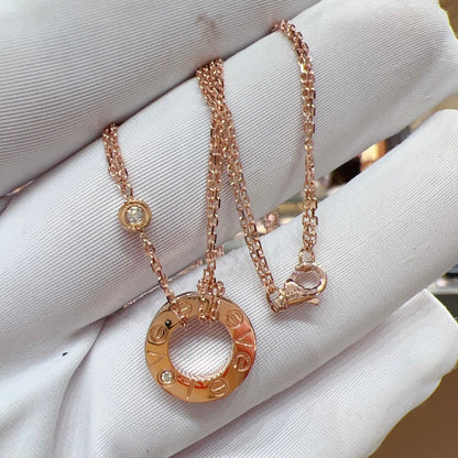 ¡®Moco¡¯LOVE NECKLACE 16MM 2 DIAMONDS