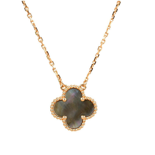 ¡®Moco¡¯CLOVER 15MM  GRAY MOTHER OF PEARL NECKLACE