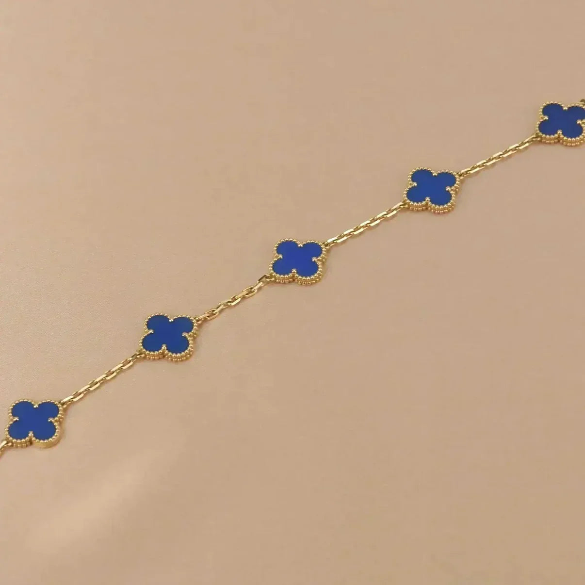 [Moco]New CLOVER 5 MOTIF BLUE AGATE BRACELET COLLECTION