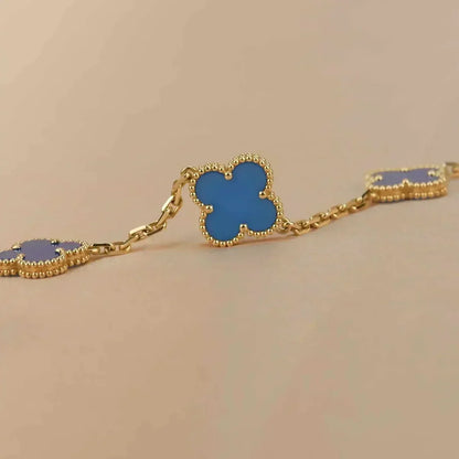 [Moco]New CLOVER 5 MOTIF BLUE AGATE BRACELET COLLECTION