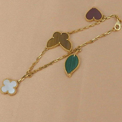 ¡®Moco¡¯LUCKY SPRING 5 MOTIF GOLD BRACELET