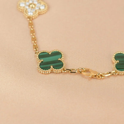 [Moco]New  CLOVER 5 MOTIF MALACHITE BRACELET COLLECTION