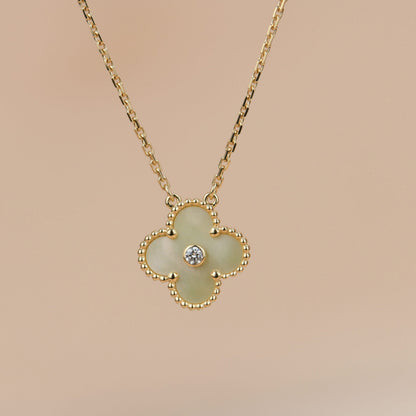 ¡®Moco¡¯CLOVER 15MM DIAMOND GOLD MOTHER OF PEARL NECKLACE