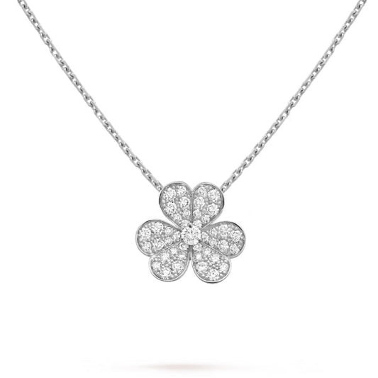 ¡®Moco¡¯CLOVER DIAMOND NECKLACE SILVER