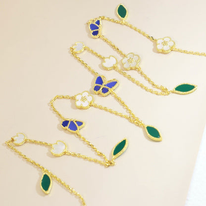 [Moco ]LUCKY SPRING BUTTERFLY 15 FLOWER NECKLACE