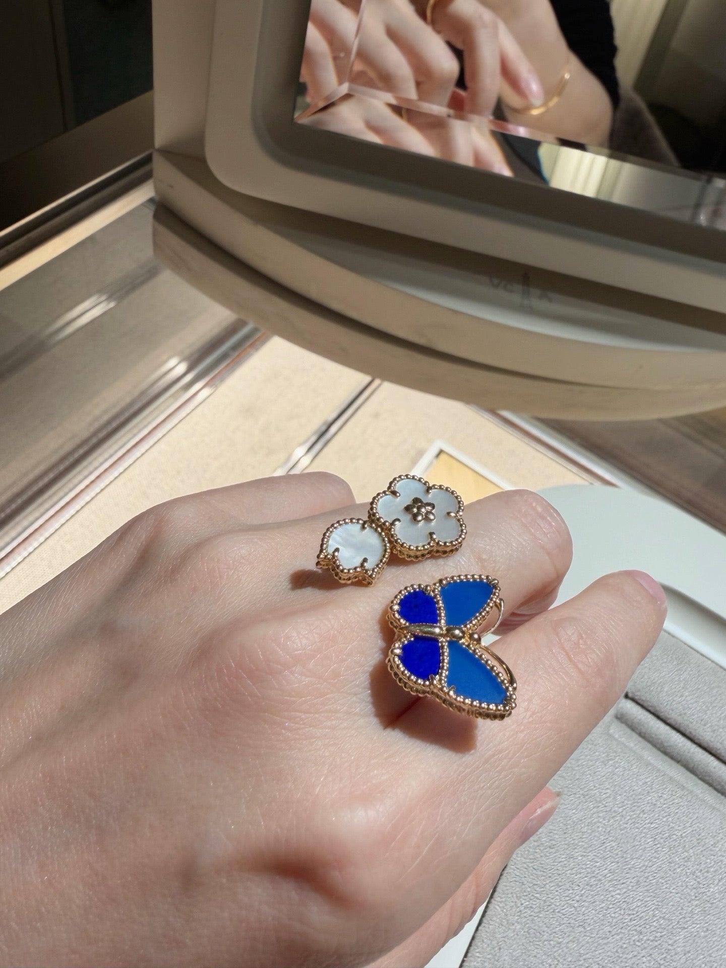 [Moco ]LUCKY SPRING BUTTERFLY OPEN-FACE RINGS