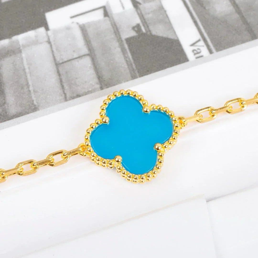 [Moco]New  CLOVER 5 MOTIF TURQUOISE BRACELET COLLECTION