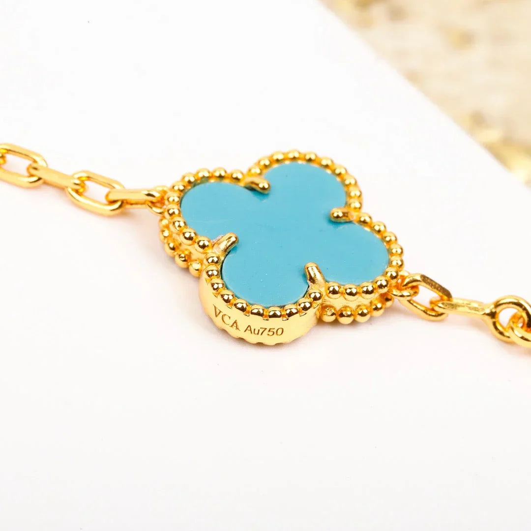 [Moco]New  CLOVER 5 MOTIF TURQUOISE BRACELET COLLECTION