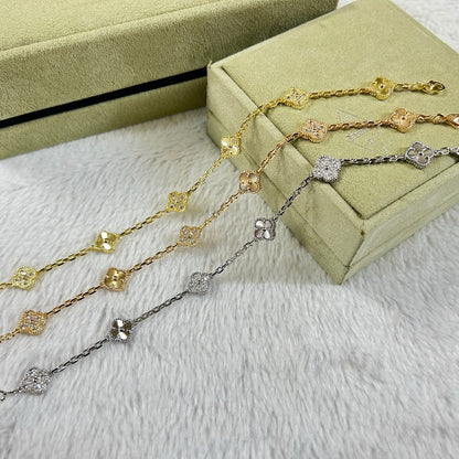 [¡®Moco¡¯]CLOVER 6 MOTIF DIAMOND LASER BRACELET