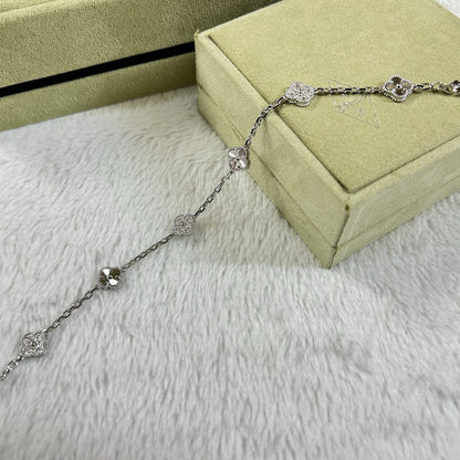 [¡®Moco¡¯]CLOVER 6 MOTIF DIAMOND LASER BRACELET