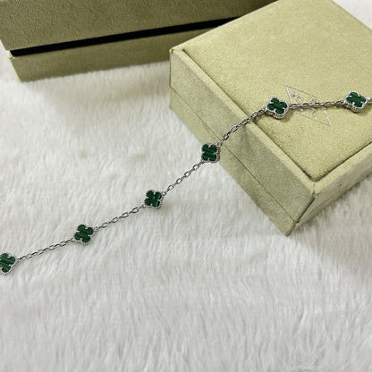 [¡®Moco¡¯]CLOVER 6 MOTIF MALACHITE BRACELET